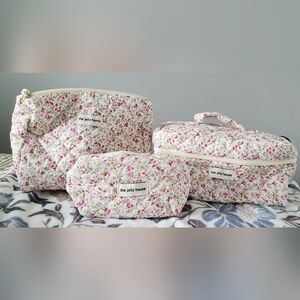Floral Cosmetic Bag Set